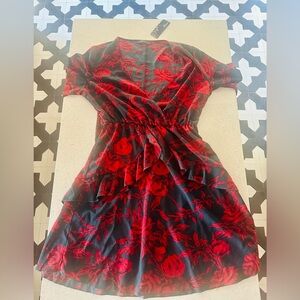 NWT Floral Red and Black Dress from Uguest. Size L
